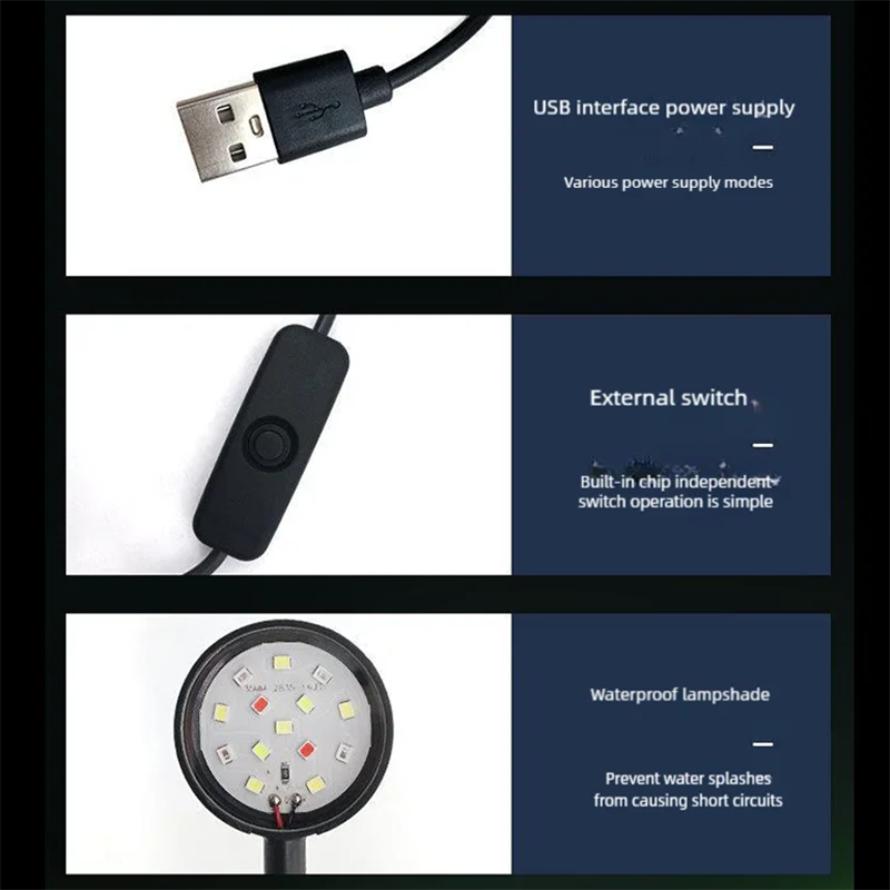 USB LED Fish Tank Clip Lamp Hi - Aquarium Plant Vitamins 评论和价格