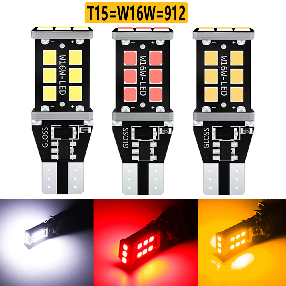 2PCS T15 T16 W16W 921 912 LED  - Ludwigia Super Red 评论和价格