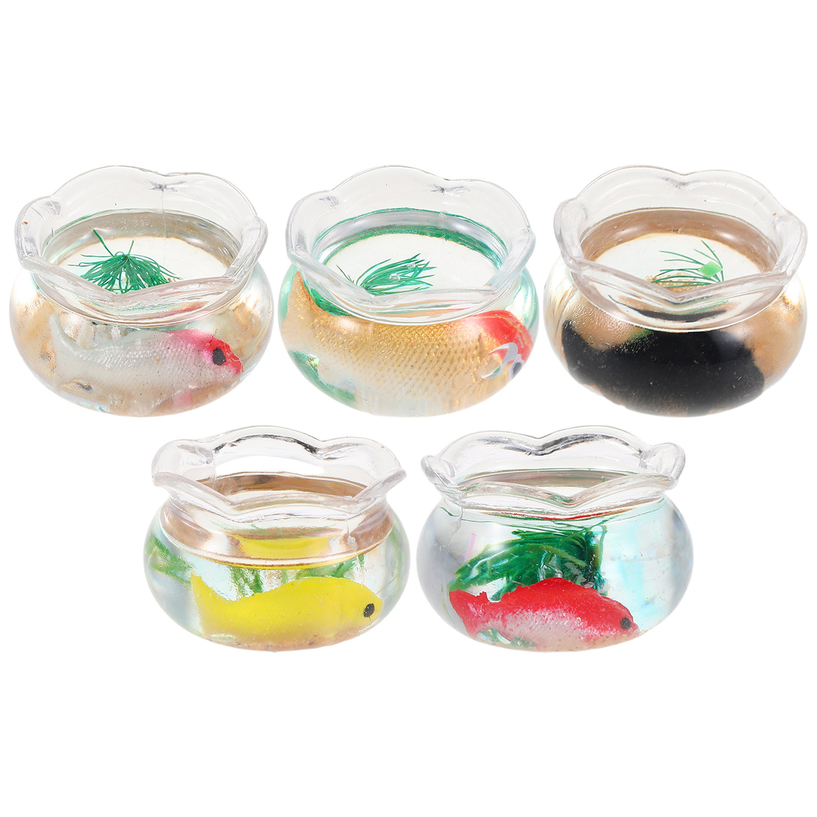 5Pcs Miniature Fish Bowl Small - Aquarium Planting 评论和价格