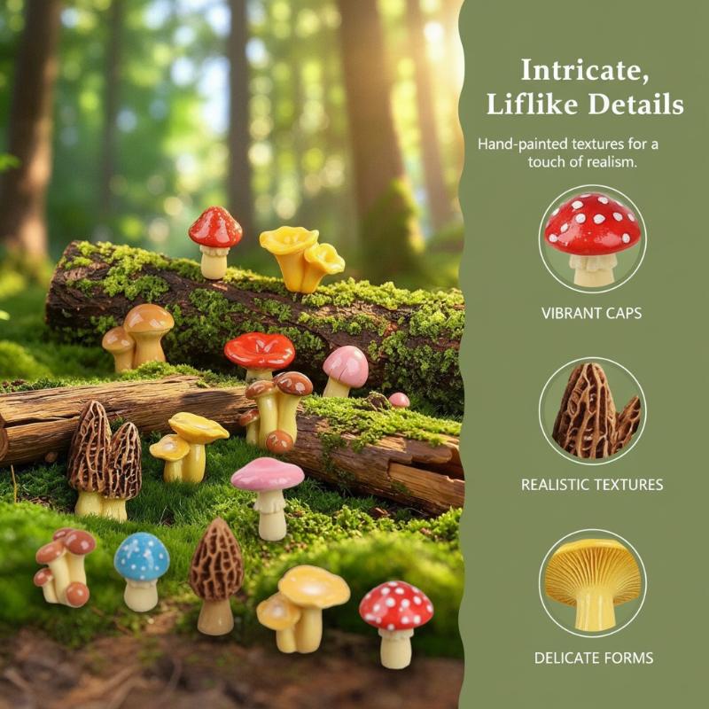 Mini Resin Mushroom Ornament H - Planted Aquarium Mini 评论和价格